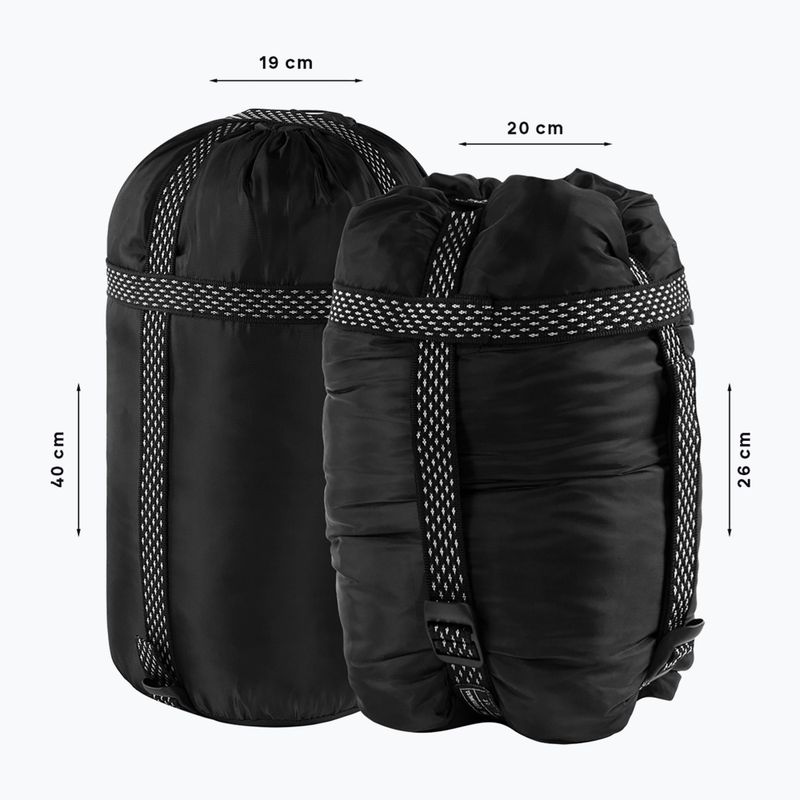 Spací pytel levý Alpinus Fiber Pro 1300 anthracite 7