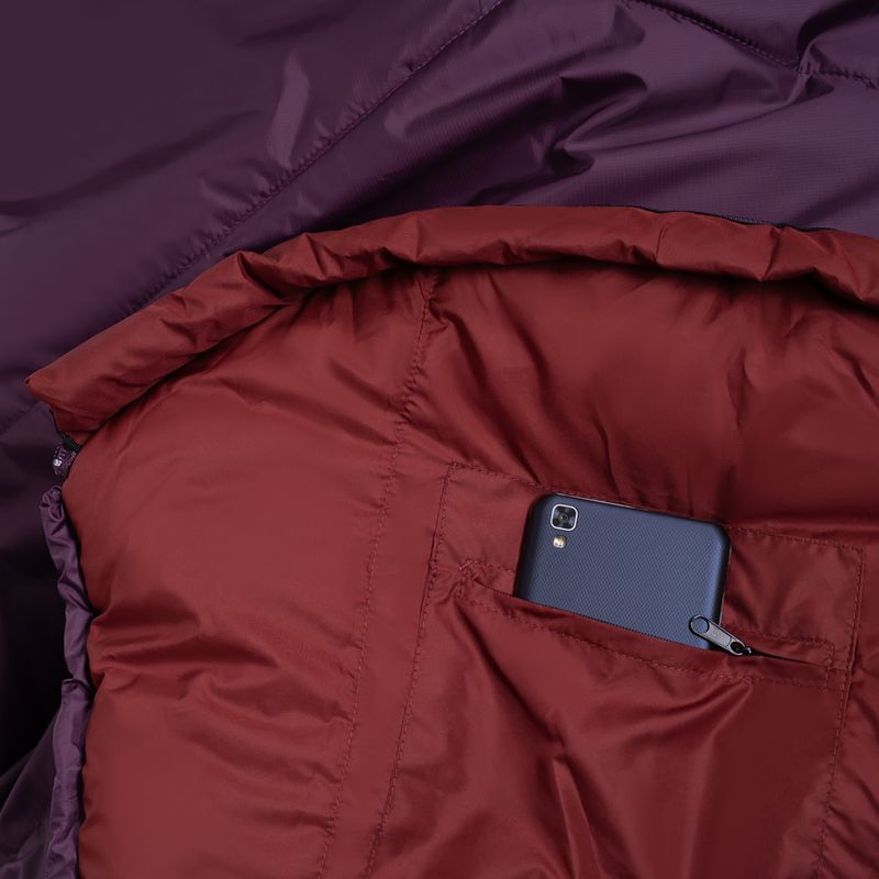 Spací pytel levý Alpinus Fiber Pro 1100 burghundy 5