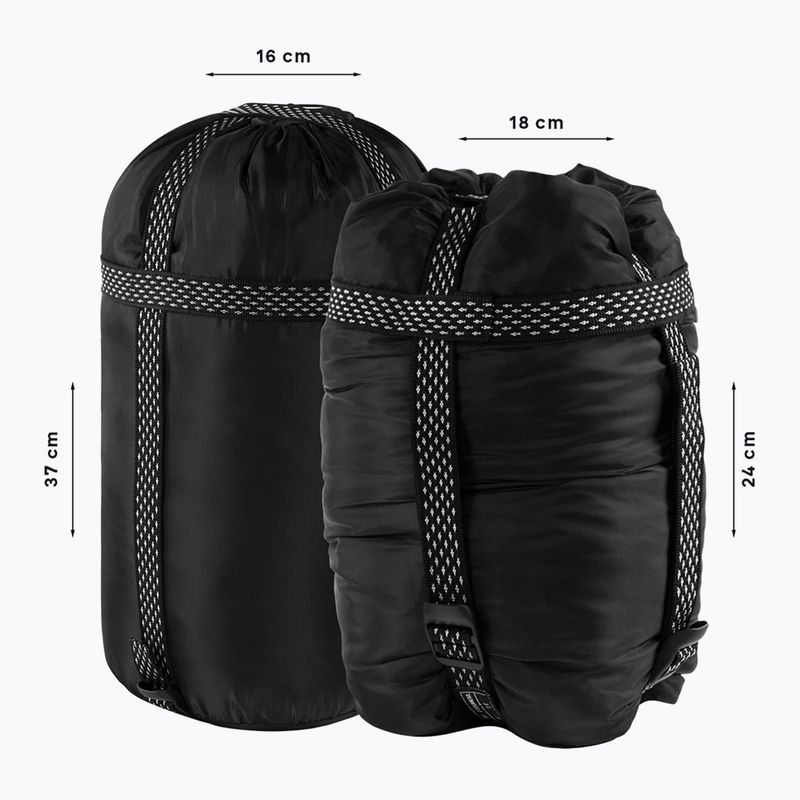 Spací pytel levý Alpinus Fiber Pro 1100 burghundy 8