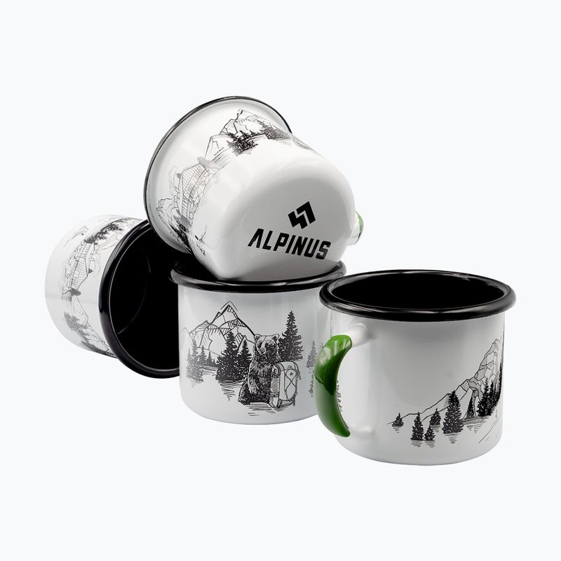 Turistický hrnek Alpinus Enamelled White Bear 2