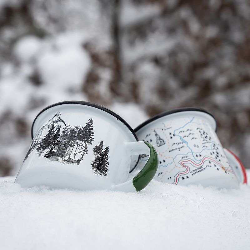 Turistický hrnek Alpinus Enamelled White Bear 4