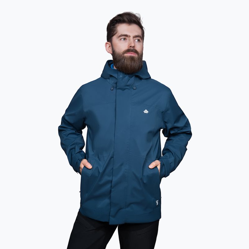Pánská bunda do děště Alpinus Arys blue 3