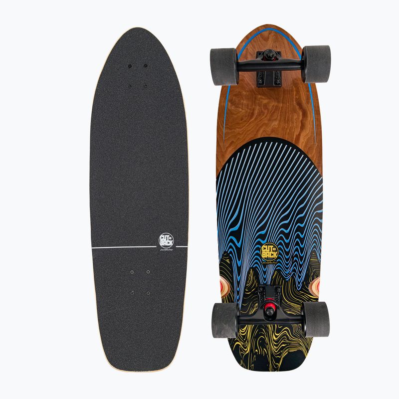 Surfskate Cutback Dark Blue 34" barevný skateboard CUT-SUR-DBL