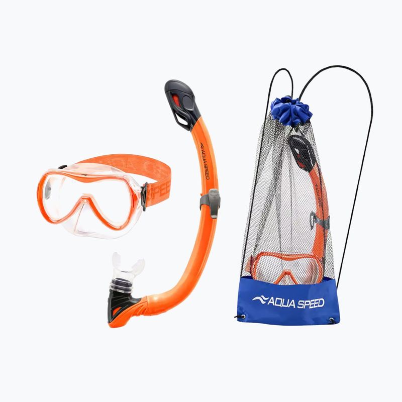 Dětský set na potápění AQUA-SPEED Alize FS + Samos + Mesh orange