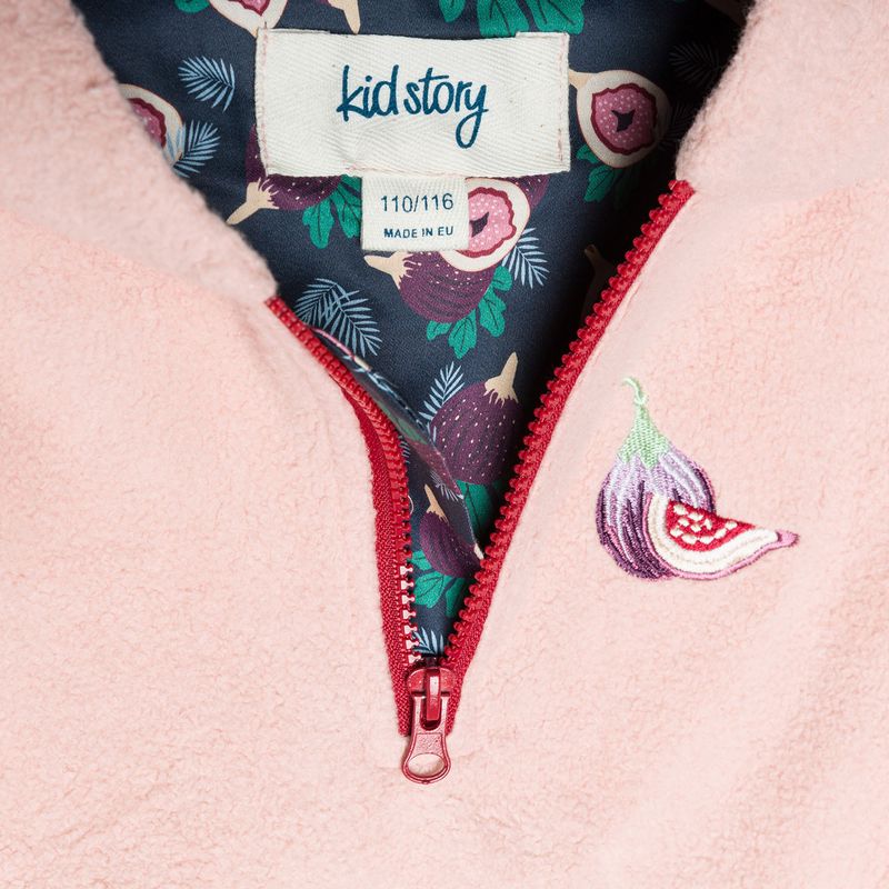 Dětská fleecová mikina KID STORY Teddy dusty pink 4