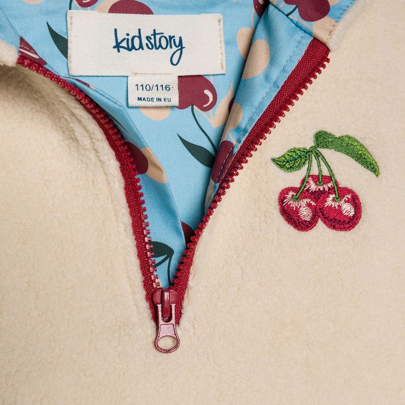 Dětská fleecová mikina KID STORY Teddy vanilla cream 4