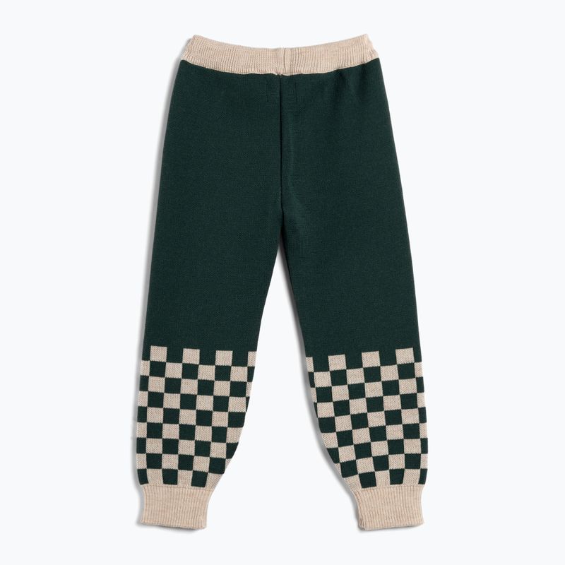 Dětské kalhoty KID STORY Merino green chessboard 2