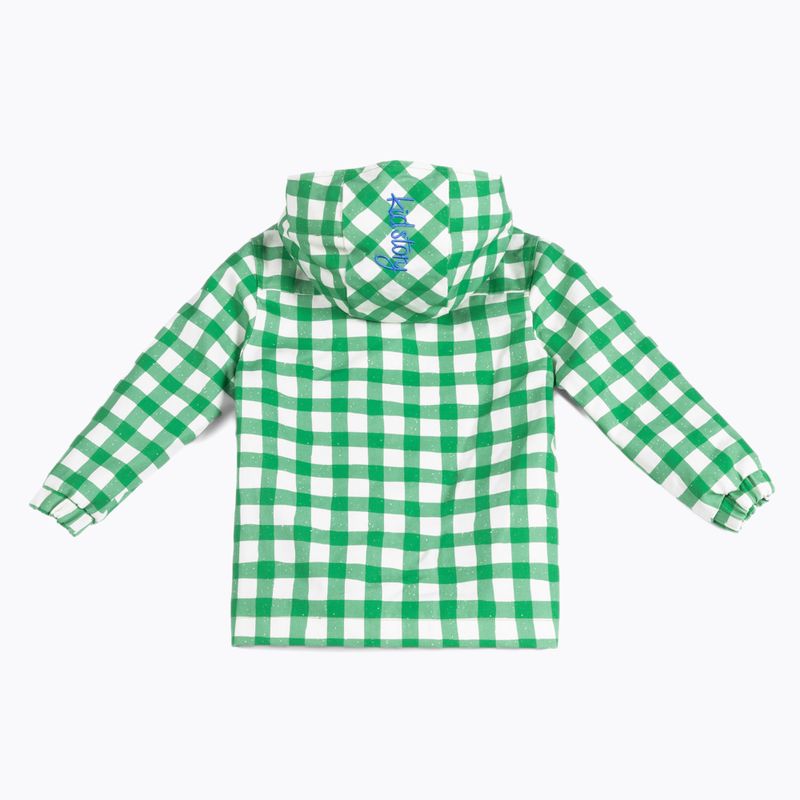 Dětská větrovka do deště KID STORY  green grid 2
