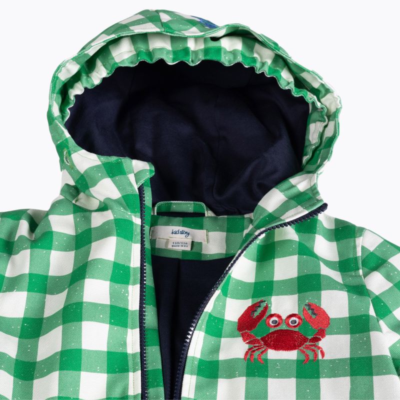 Dětská větrovka do deště KID STORY  green grid 7