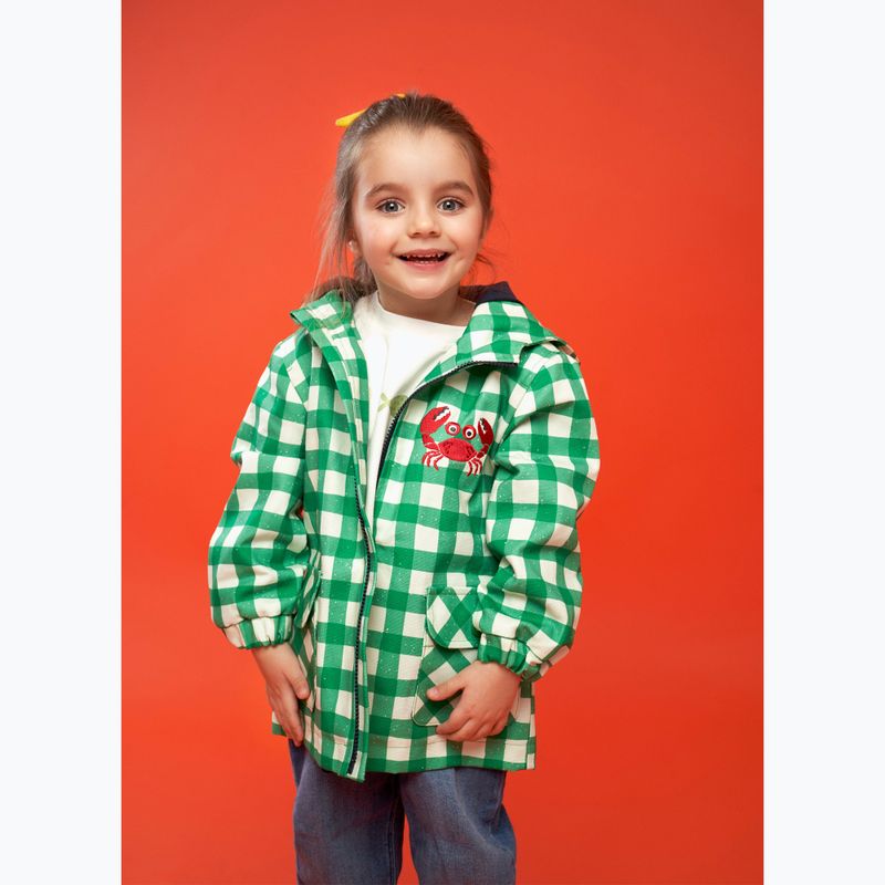 Dětská větrovka do deště KID STORY  green grid 9