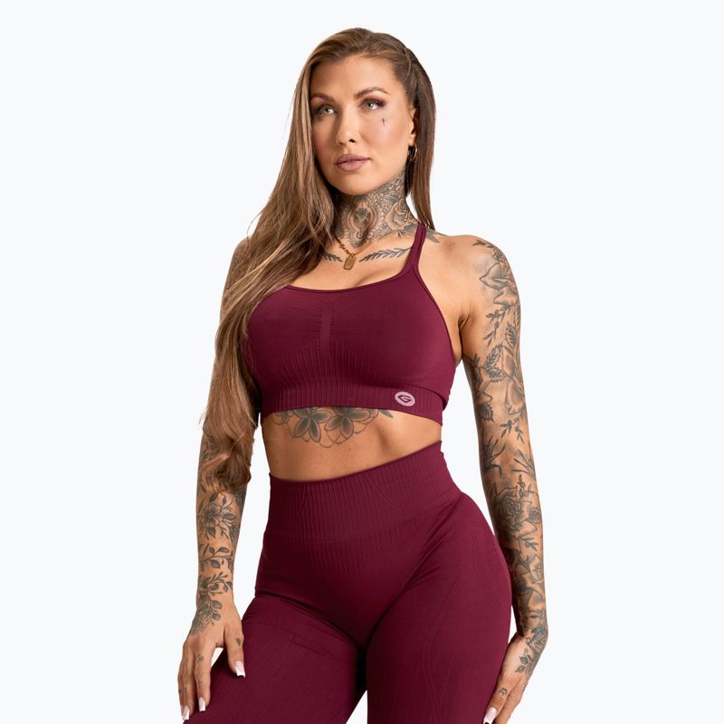 Fitness podprsenka Gym Glamour Push Up 2.0 merlot