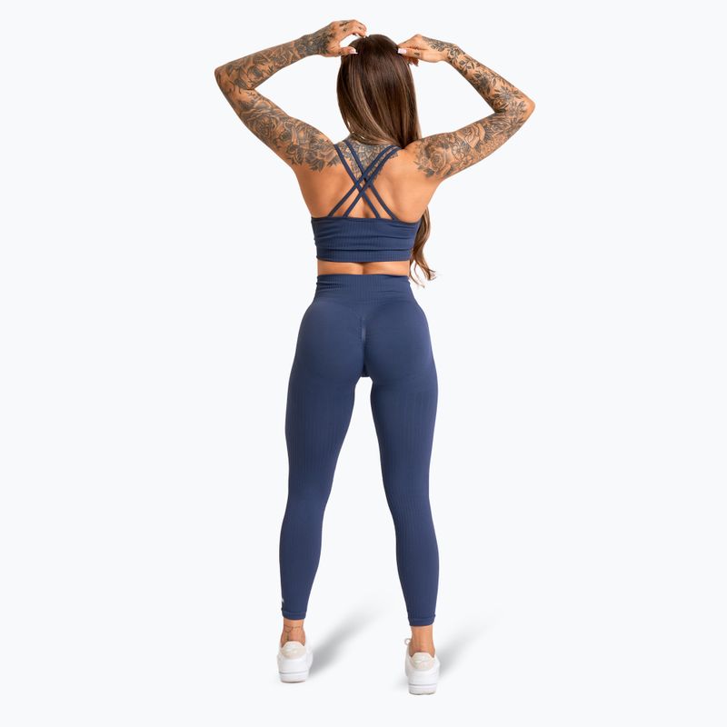 Fitness podprsenka Gym Glamour Push Up 2.0 denim 4