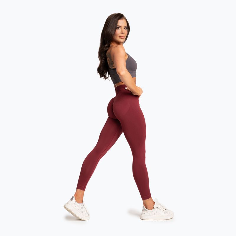 Dámské legíny Gym Glamour Basic Scrunch burgundy 4