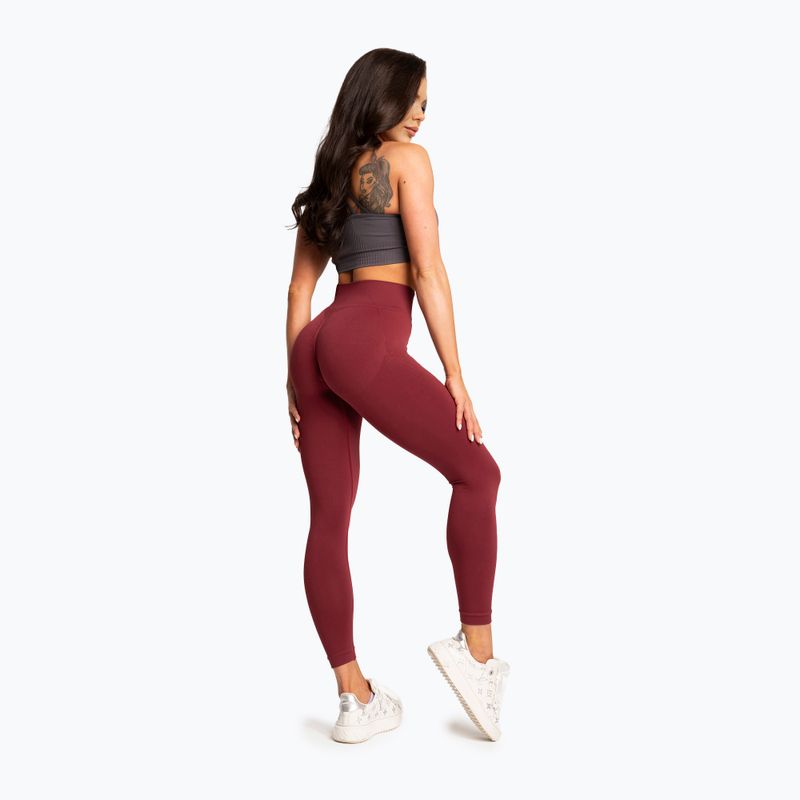 Dámské legíny Gym Glamour Basic Scrunch burgundy 5