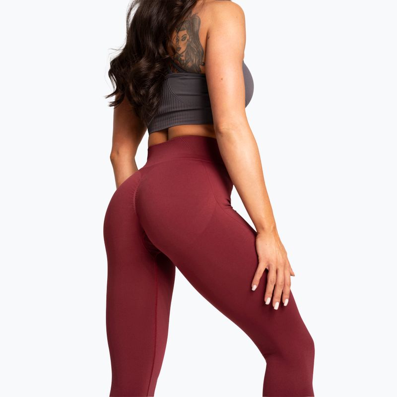 Dámské legíny Gym Glamour Basic Scrunch burgundy 6