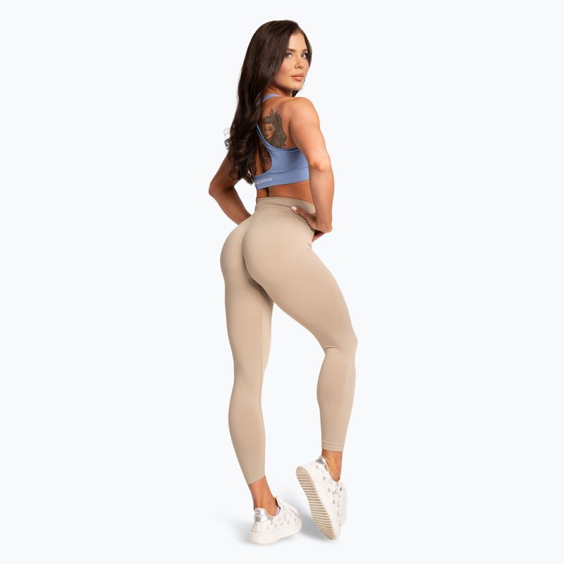 Dámské legíny Gym Glamour Basic Scrunch beige 3