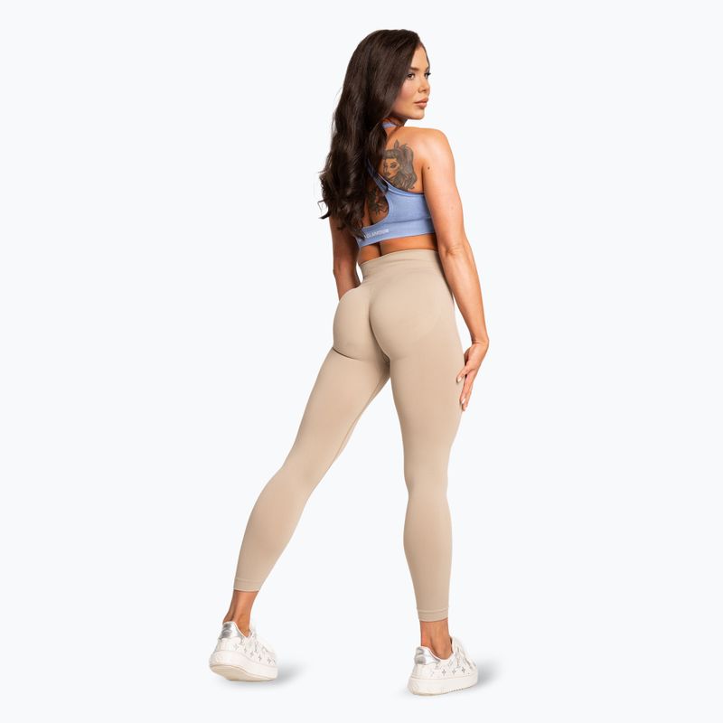 Dámské legíny Gym Glamour Basic Scrunch beige 4