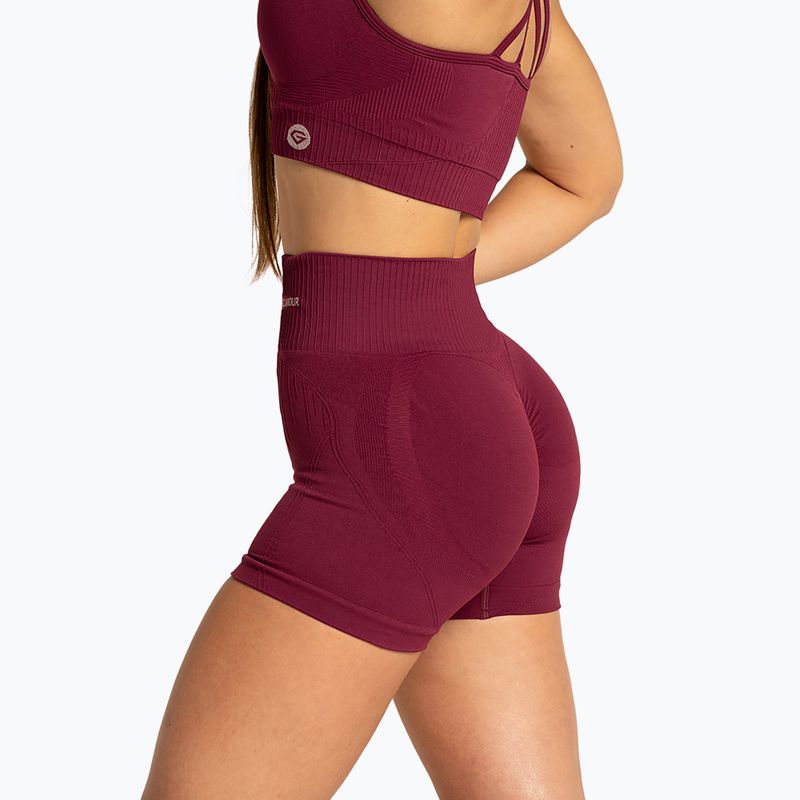 Dámské tréninkové šortky Gym Glamour Push Up 2.0 merlot 3