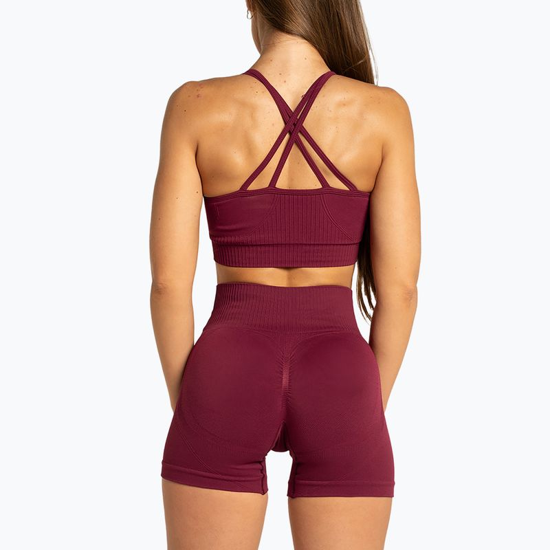 Dámské tréninkové šortky Gym Glamour Push Up 2.0 merlot 4