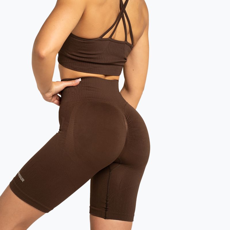 Dámské bikery Gym Glamour Push Up 2.0 dark chocolate 3