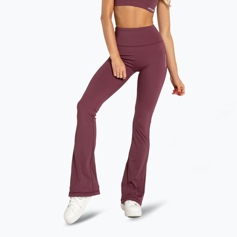 Dámské legíny Gym Glamour Push Up 2.0 burgundy