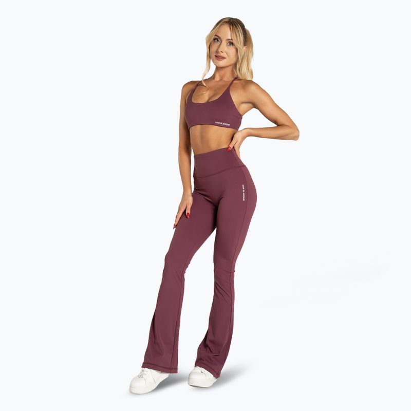 Dámské legíny Gym Glamour Push Up 2.0 burgundy 2