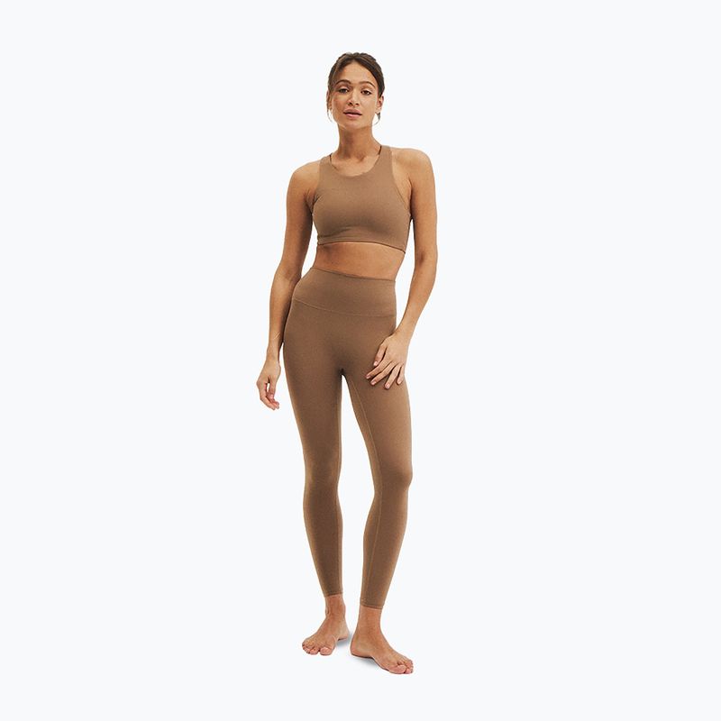 Dámské legíny na jógu JoyInMe Oneness Yoga 7/8 carmel coffee 2