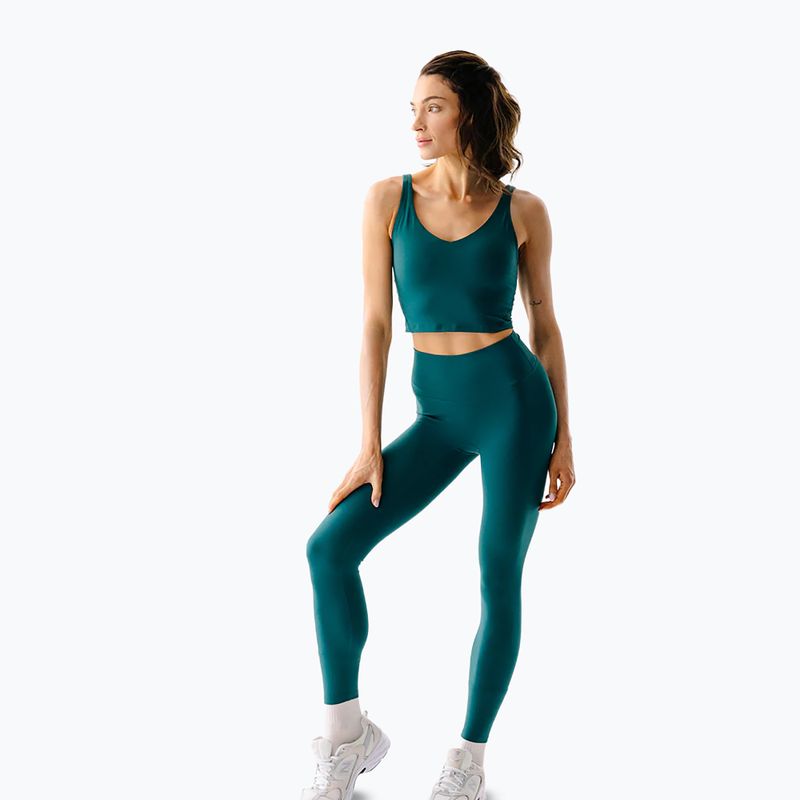 Dámské legíny na jógu JoyInMe Oneness Ease 7/8 black green 2