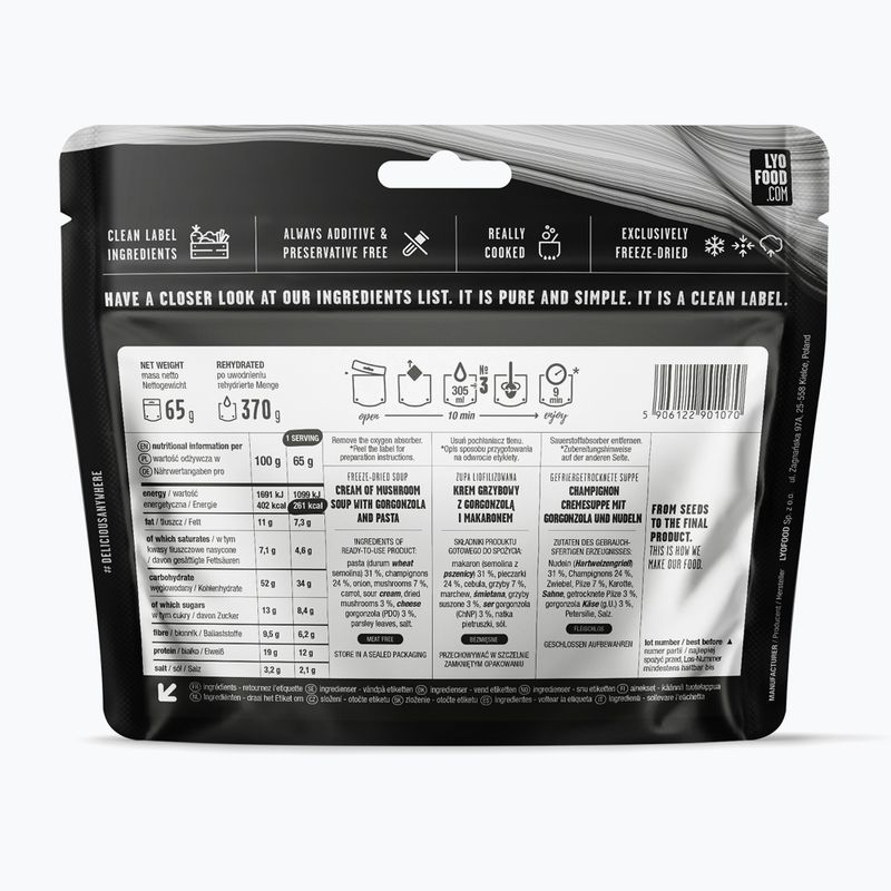 Lyofilizovaná strava  LYOFOOD Krémová cibulová a pórková polévka 370 g 2