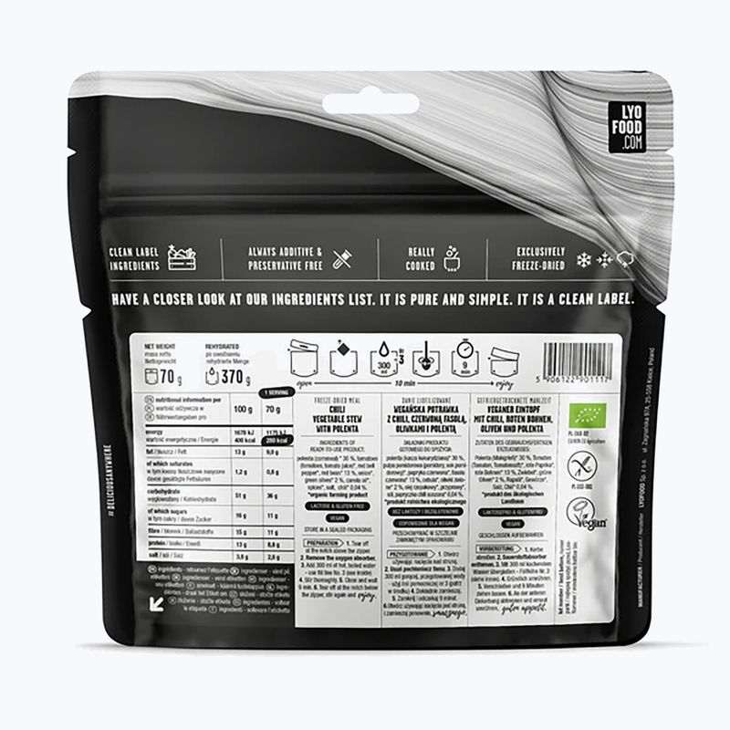 Lyofilizovaná strava  LYOFOOD Chili sin Carne 370 g 2
