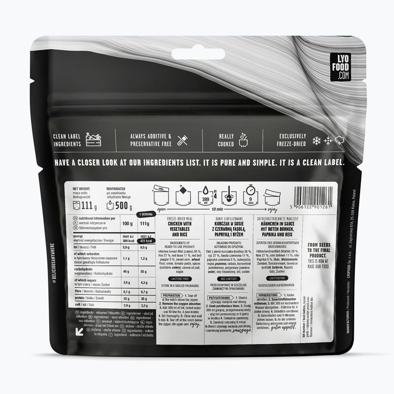 LYOFOOD lyofilizované potraviny Mexický pokrm 500 g 2