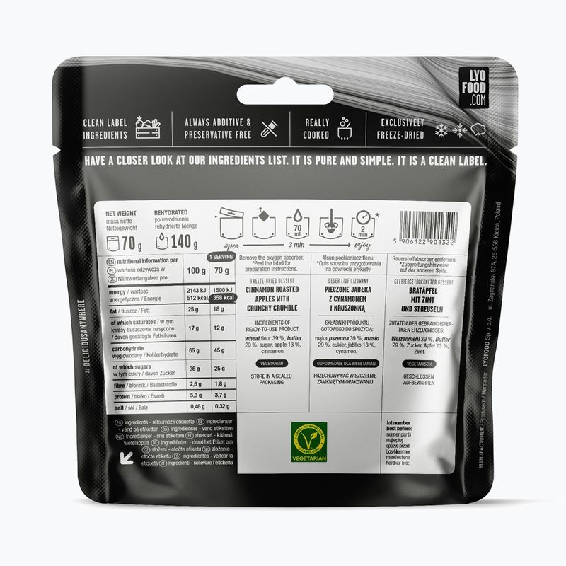 Lyofilizovaná strava  LYOFOOD Apple Crumble 140 g 2