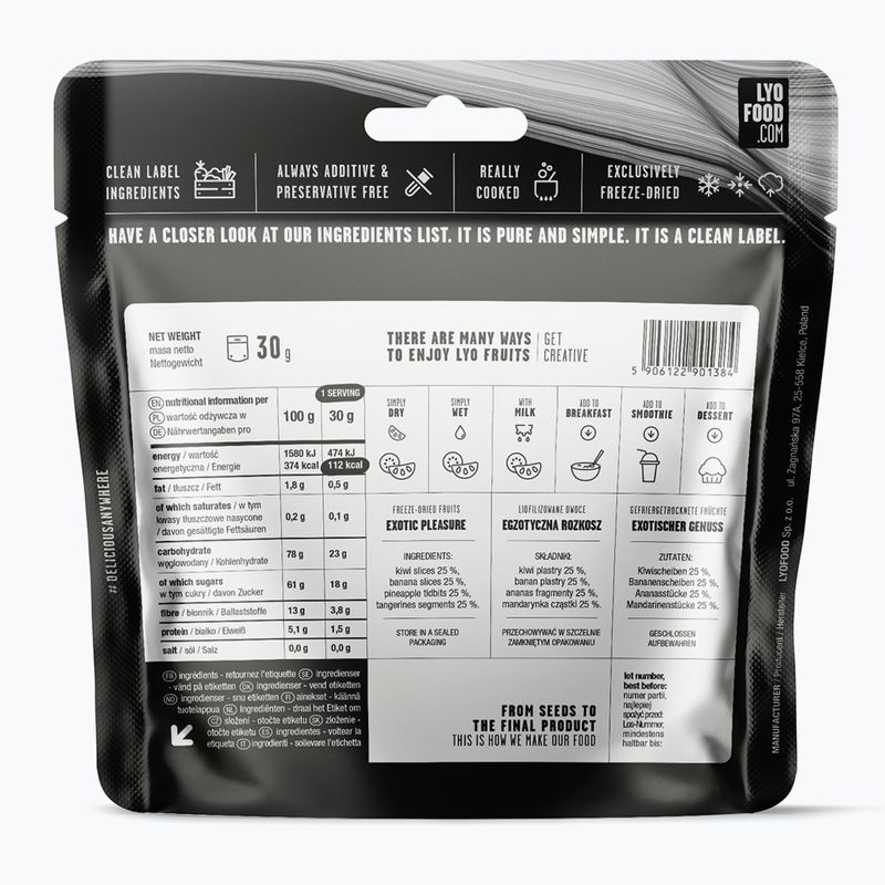 Liofilizované potraviny  LYOFOOD Exotická ovocná směs 30 g 2