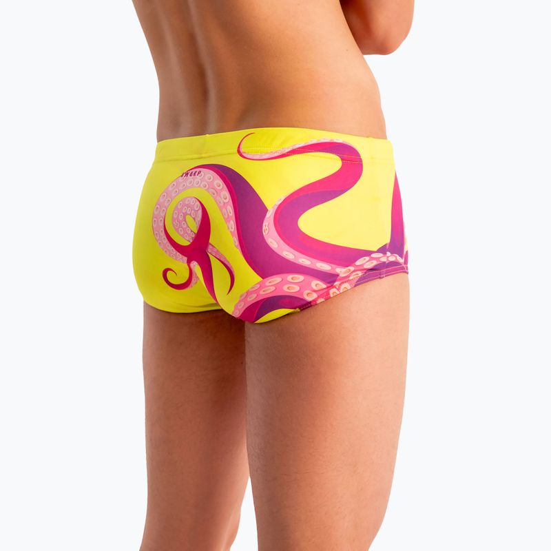 Pánské plavecké boxerky  SWEEP Aqua Kraken pink/yellow 6