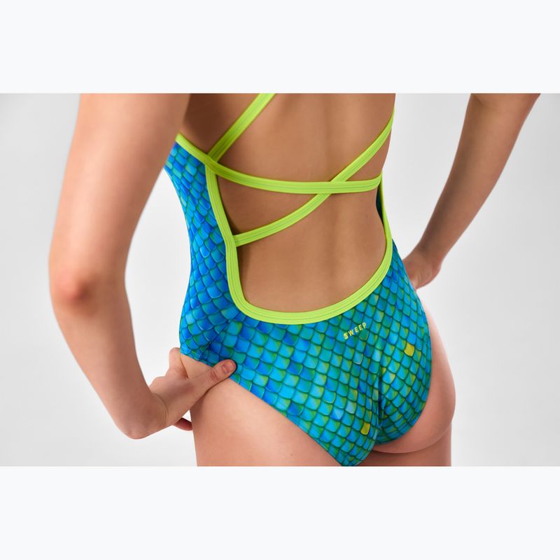 Dámské jednodílné plavky SWEEP Aqua Hippos blue/yellow/green 4