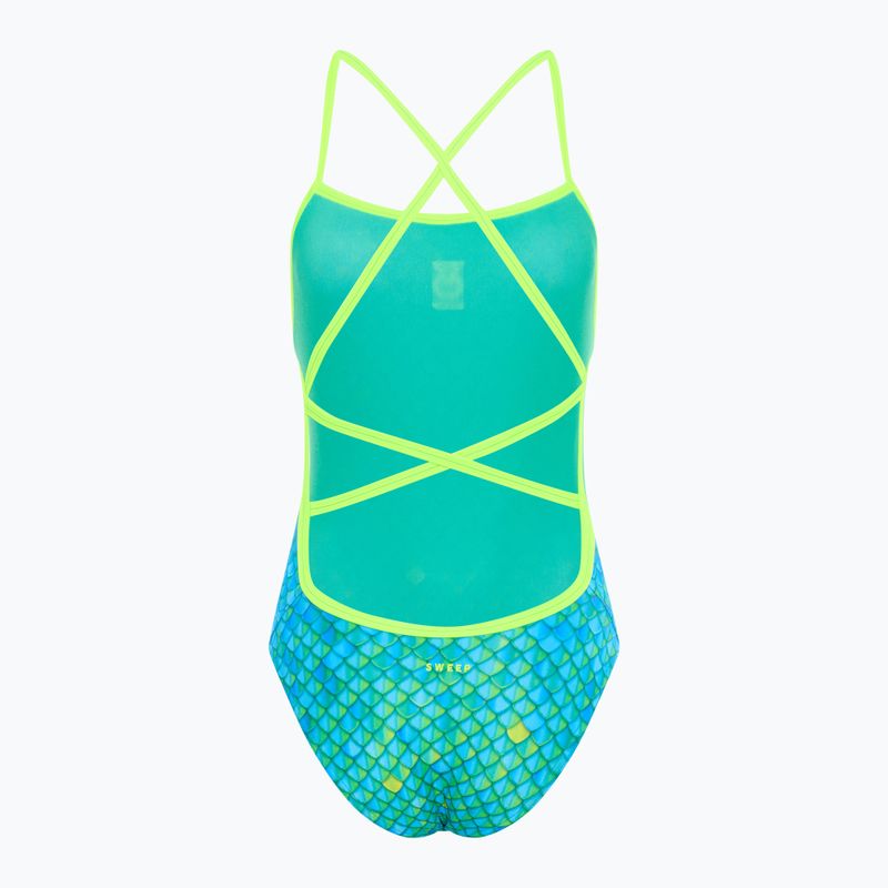 Dámské jednodílné plavky SWEEP Aqua Hippos blue/yellow/green 2