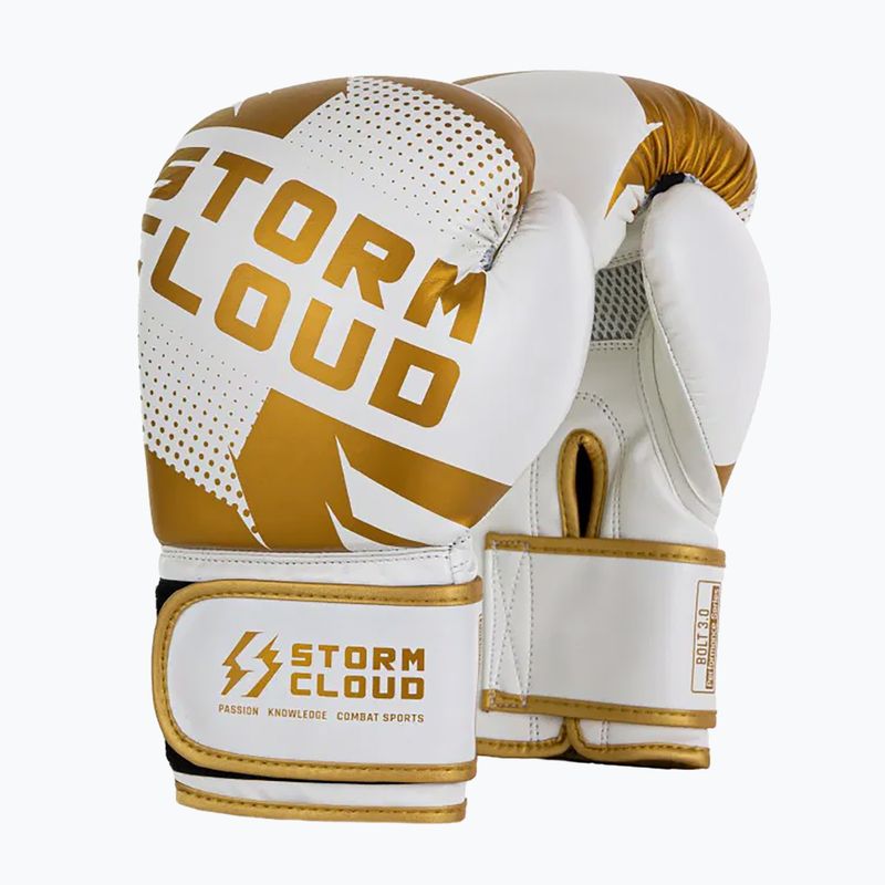 Boxerské rukavice StormCloud Bolt 3.0 white/gold 2
