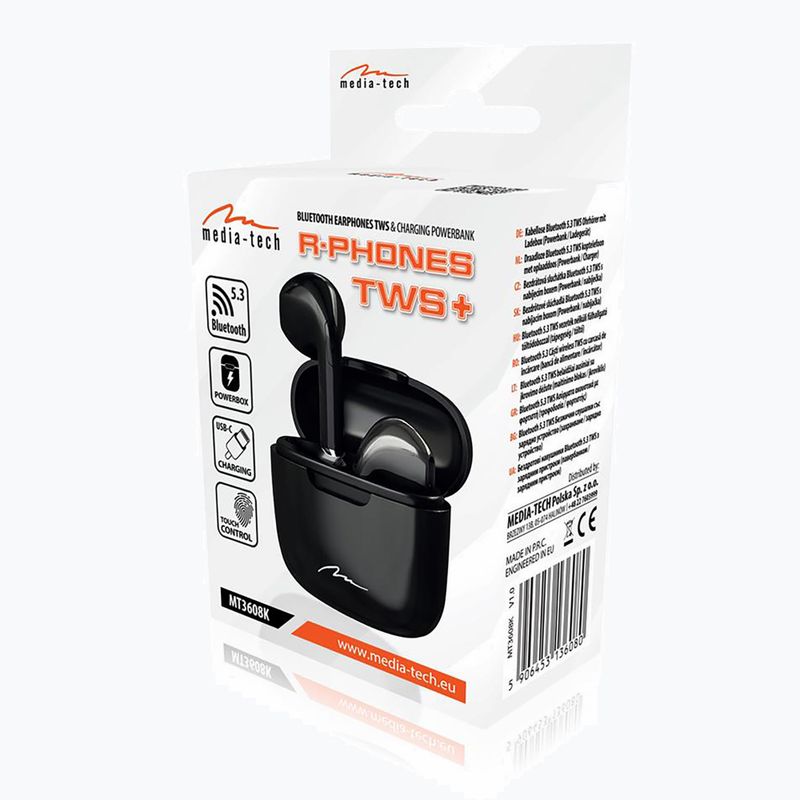 Bezdrátová sluchátka Media-Tech R-Phones TWS+ černá 7
