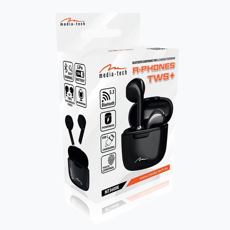 Bezdrátová sluchátka Media-Tech R-Phones TWS+ černá 8