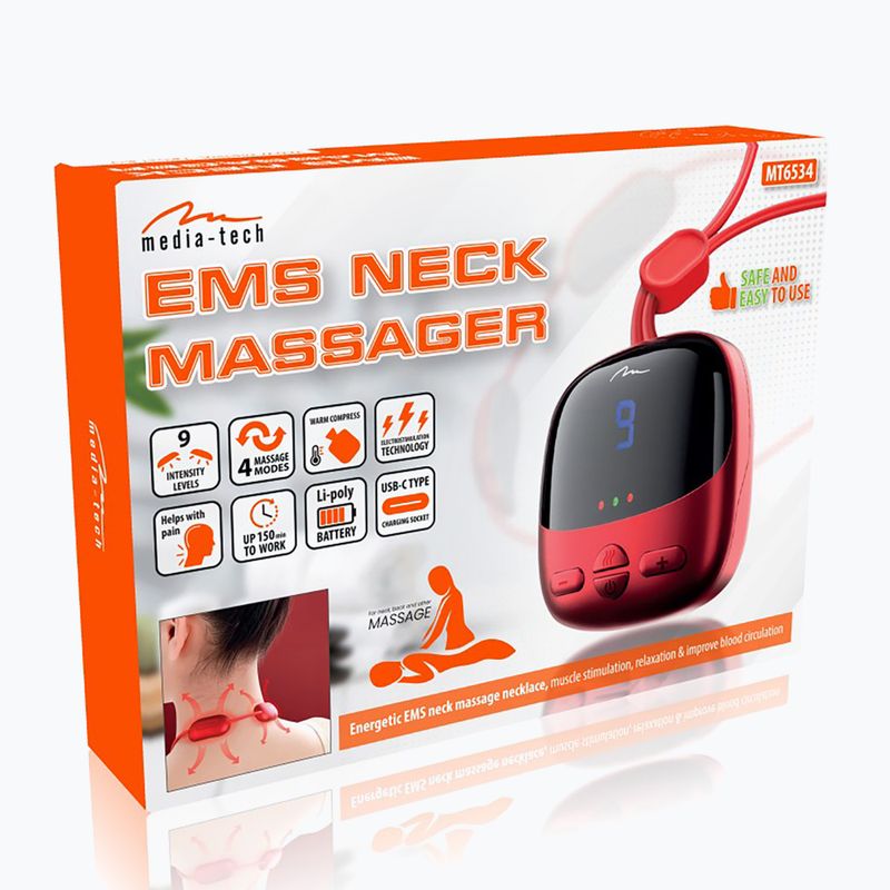 Masážní přístroj Media-Tech EMS Neck red 5