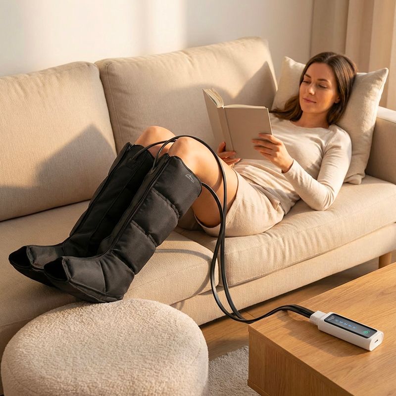 Lymfatický masážní přístroj na nohy Media-Tech Air Compression Lymphatic Drainage black 12