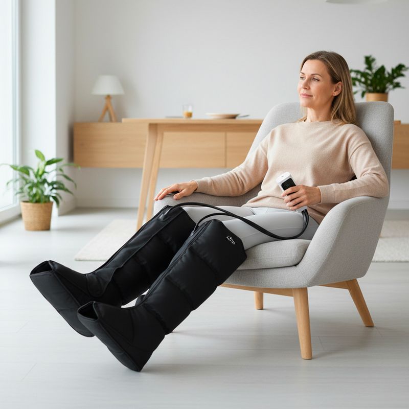 Lymfatický masážní přístroj na nohy Media-Tech Air Compression Lymphatic Drainage black 16