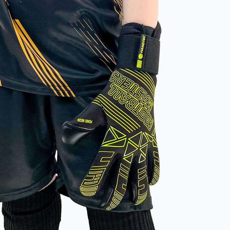Dětské brankářské rukavice Football Masters Fenix green fluo 4