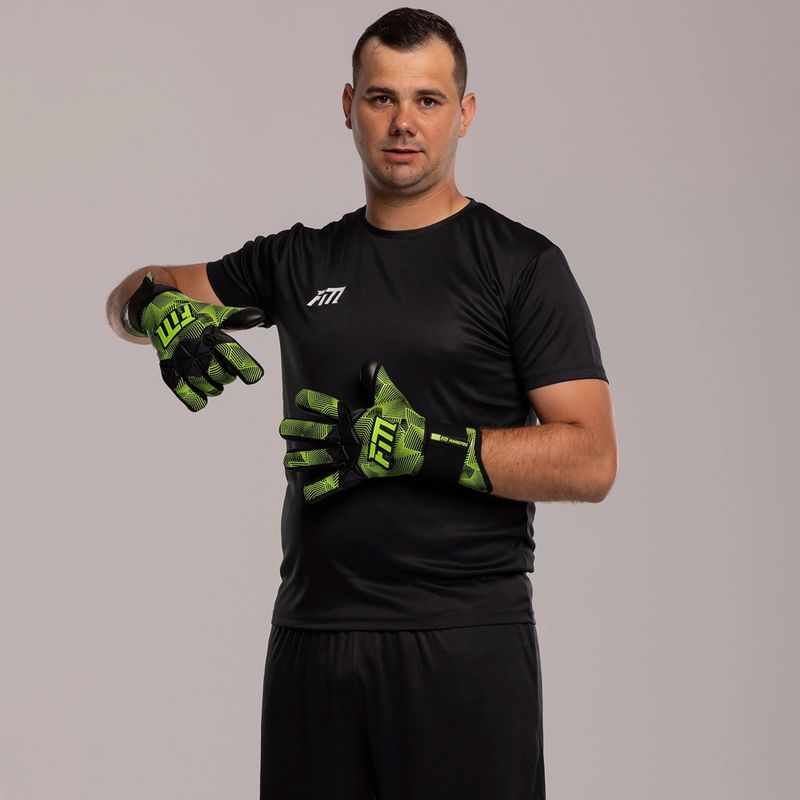 Brankářské rukavice Football Masters Varis X Pro NC black/green 2