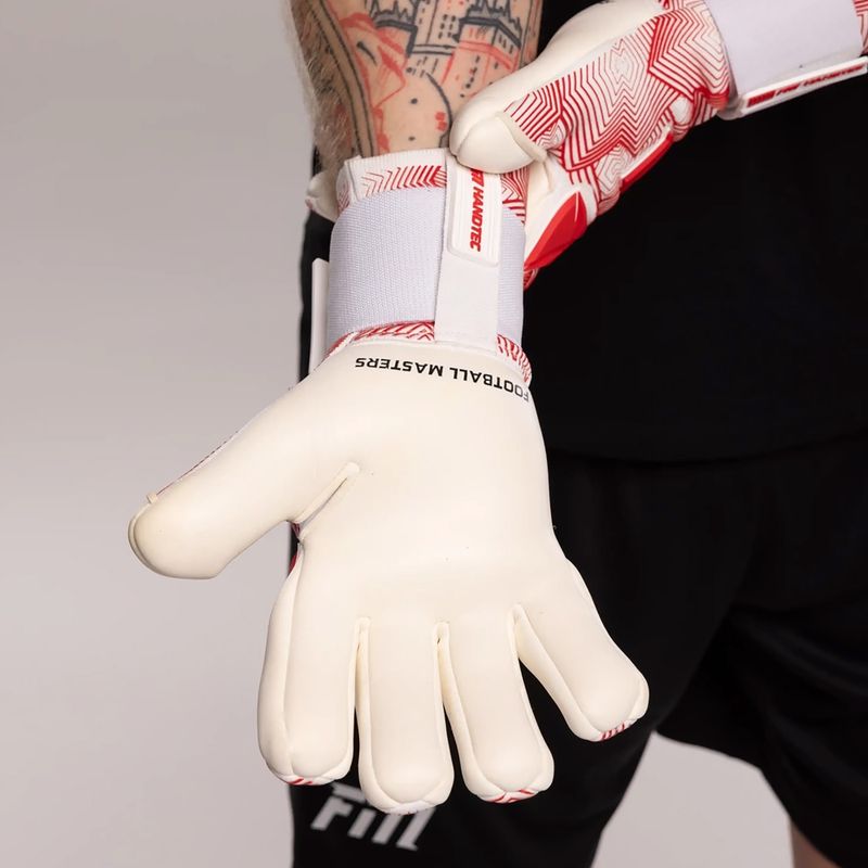 Brankářské rukavice Football Masters Varis X Pro NC white/red 4