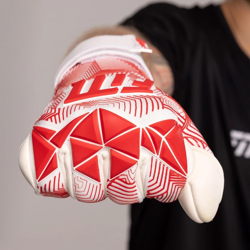 Brankářské rukavice Football Masters Varis X Pro NC white/red 7