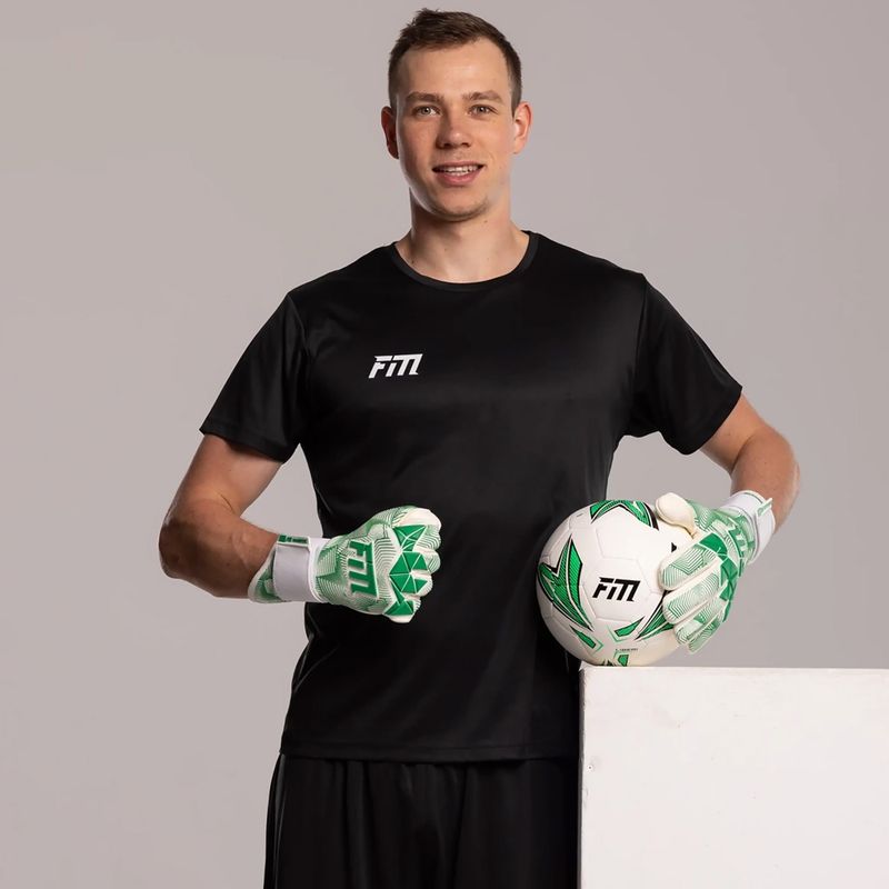 Brankářské rukavice Football Masters Varis X Pro NC white/green 2