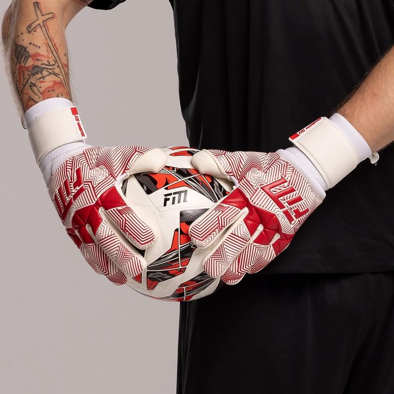 Brankářské rukavice Football Masters Varis X NC white/red 3