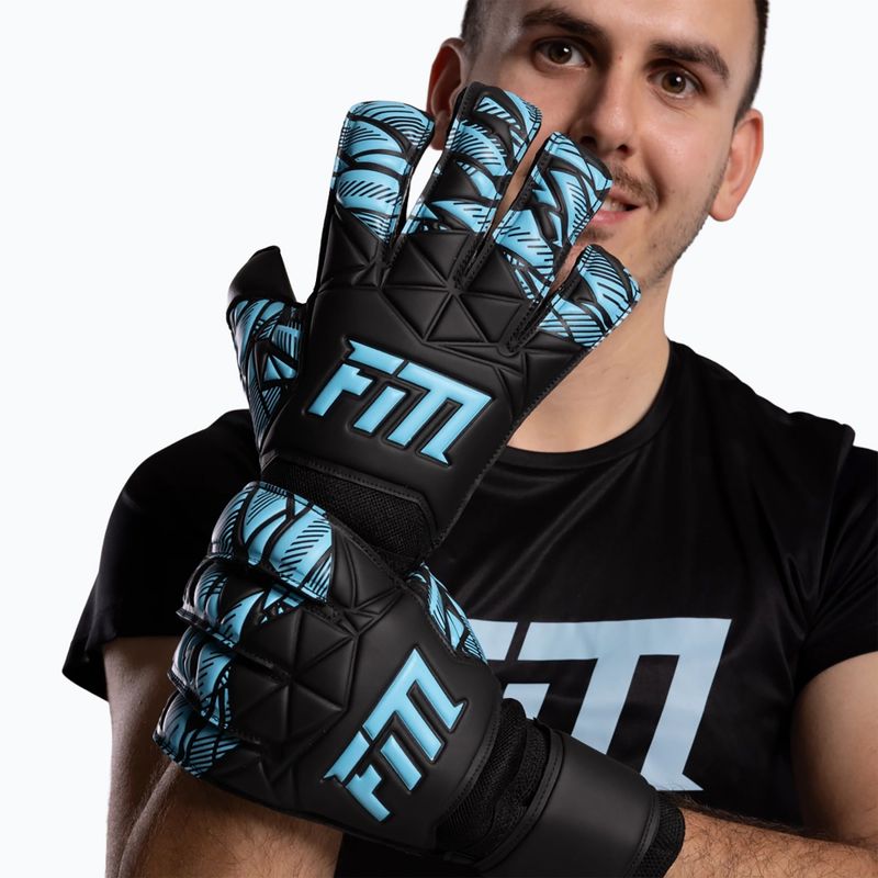Brankářské rukavice Football Masters Invictus X Training black/blue 5