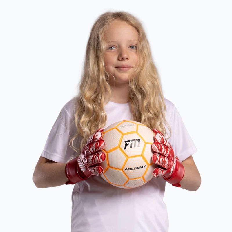 Dětské brankářské rukavice Football Masters Invictus X Jr růžové 3